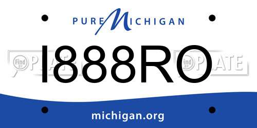 I888RO Michigan License Plate