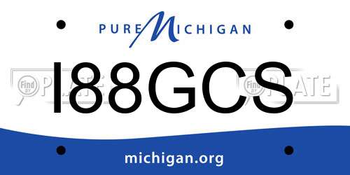 I88GCS Michigan License Plate
