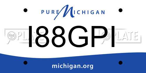 I88GPI Michigan License Plate