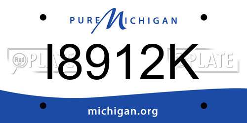 I8912K Michigan License Plate