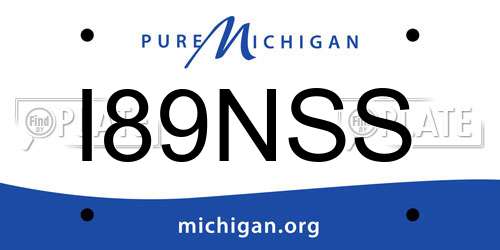 I89NSS Michigan License Plate
