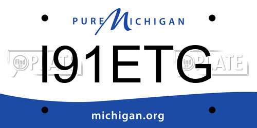 I91ETG Michigan License Plate