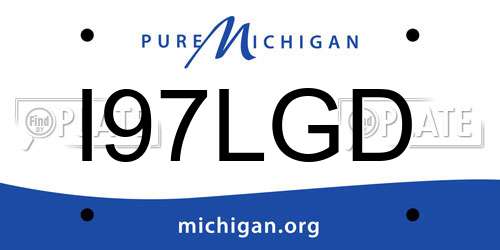 I97LGD Michigan License Plate