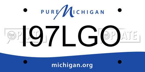 I97LGO Michigan License Plate