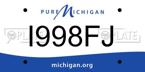 I998FJ Michigan License Plate
