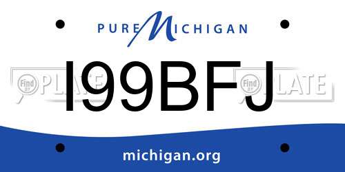 I99BFJ Michigan License Plate