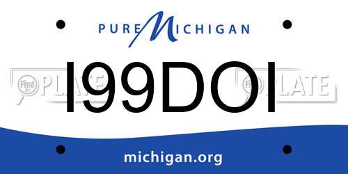 I99DOI Michigan License Plate