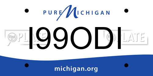 I99ODI Michigan License Plate