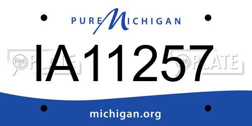 IA11257 Michigan License Plate