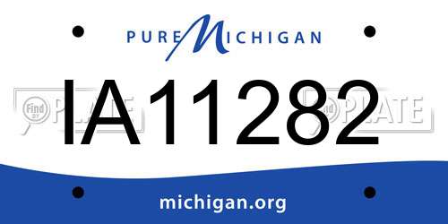 IA11282 Michigan License Plate