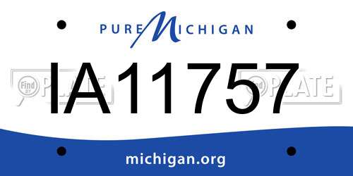 IA11757 Michigan License Plate