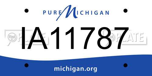 IA11787 Michigan License Plate