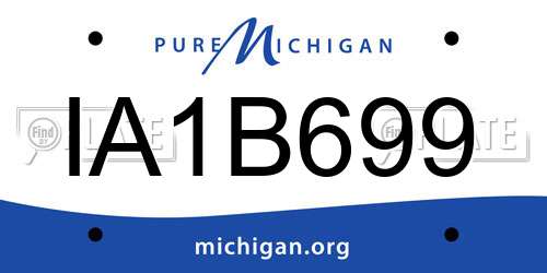 IA1B699 Michigan License Plate