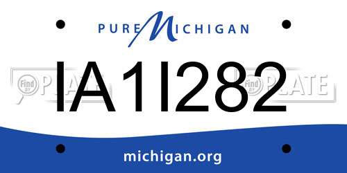 IA1I282 Michigan License Plate