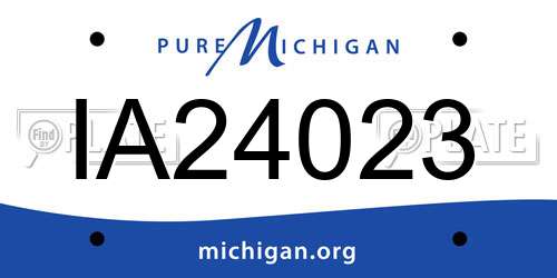 IA24023 Michigan License Plate
