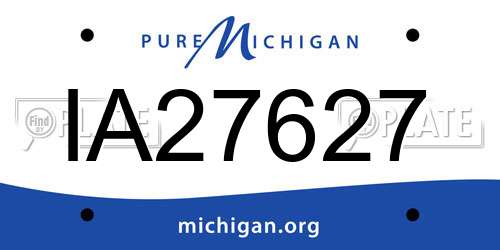 IA27627 Michigan License Plate