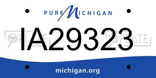 IA29323 Michigan License Plate