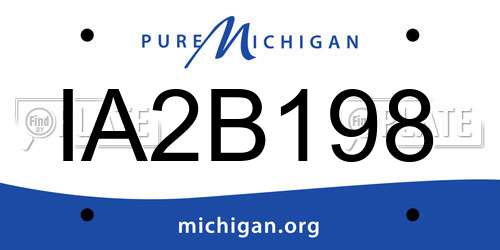 IA2B198 Michigan License Plate
