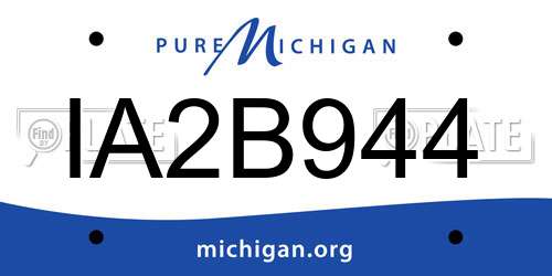 IA2B944 Michigan License Plate