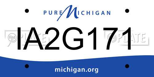 IA2G171 Michigan License Plate