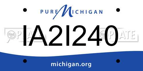 IA2I240 Michigan License Plate
