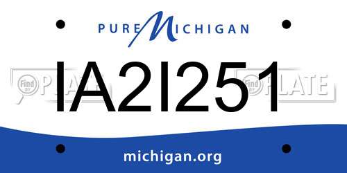 IA2I251 Michigan License Plate
