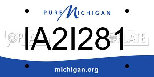 IA2I281 Michigan License Plate