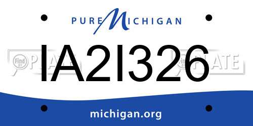 IA2I326 Michigan License Plate