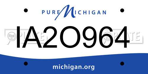 IA2O964 Michigan License Plate