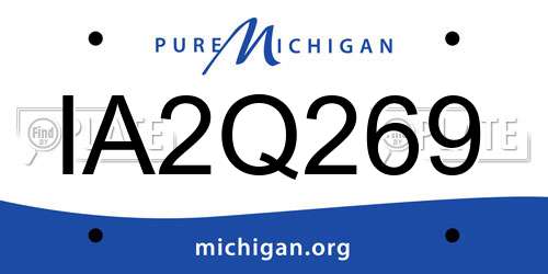 IA2Q269 Michigan License Plate
