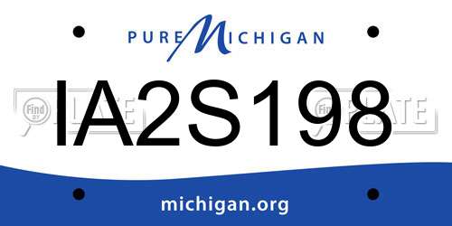 IA2S198 Michigan License Plate