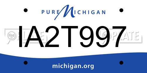 IA2T997 Michigan License Plate