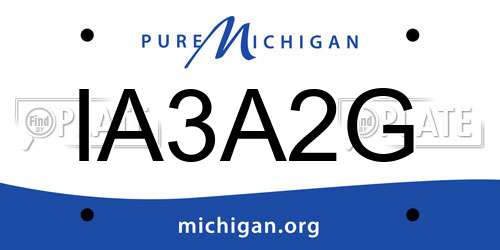 IA3A2G Michigan License Plate