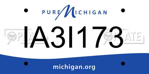 IA3I173 Michigan License Plate