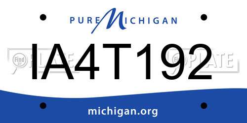 IA4T192 Michigan License Plate