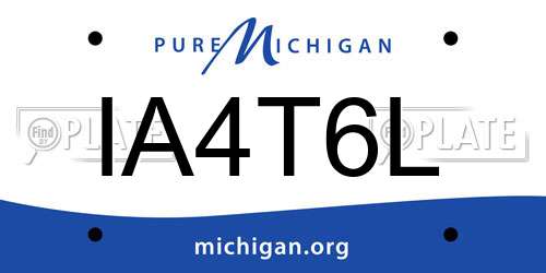 IA4T6L Michigan License Plate