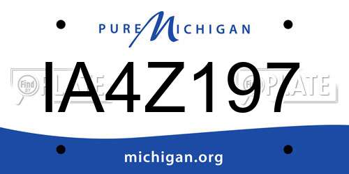 IA4Z197 Michigan License Plate