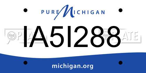 IA5I288 Michigan License Plate