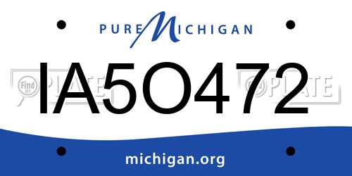 IA5O472 Michigan License Plate