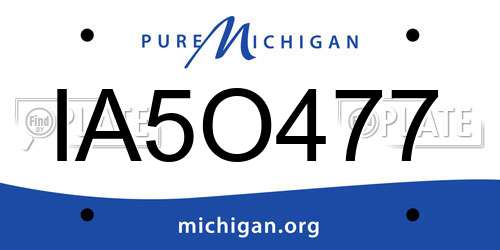 IA5O477 Michigan License Plate