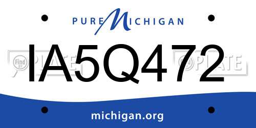 IA5Q472 Michigan License Plate