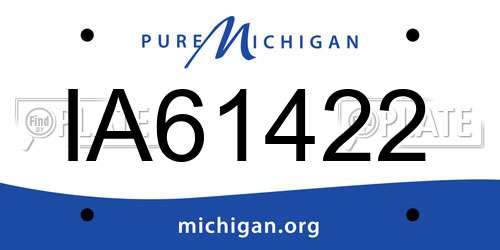 IA61422 Michigan License Plate