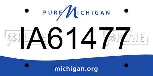 IA61477 Michigan License Plate