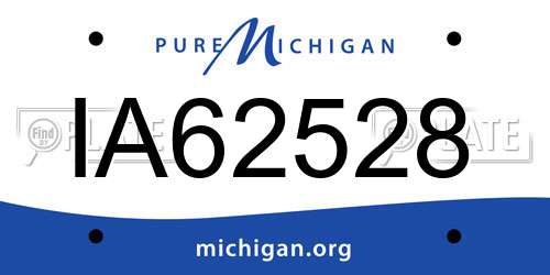 IA62528 Michigan License Plate