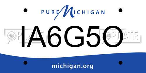 IA6G5O Michigan License Plate
