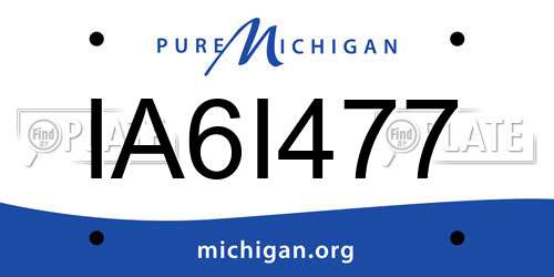 IA6I477 Michigan License Plate