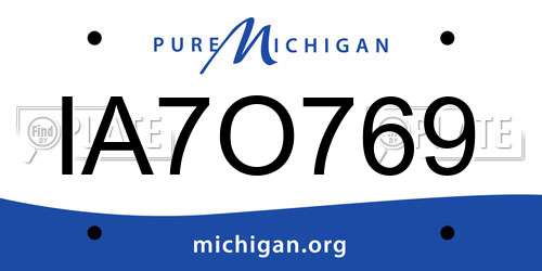 IA7O769 Michigan License Plate