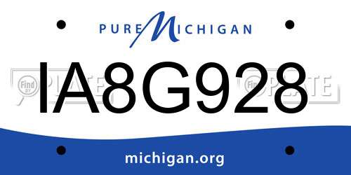 IA8G928 Michigan License Plate