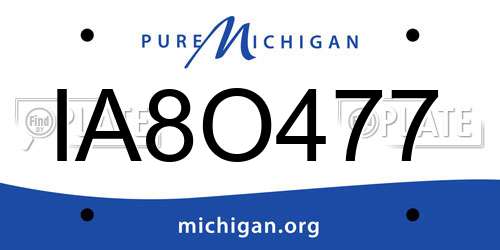 IA8O477 Michigan License Plate