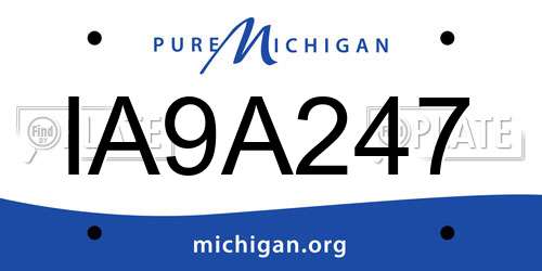 IA9A247 Michigan License Plate